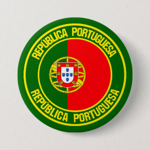 Portugal Runde Emblem Button