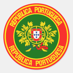 Portugal Runde Emblem Runder Aufkleber