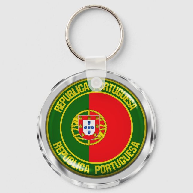 Portugal Runde Emblem Schlüsselanhänger (Vorderseite)