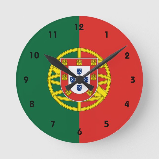 Portugal Runde Wanduhr (Vorderseite)