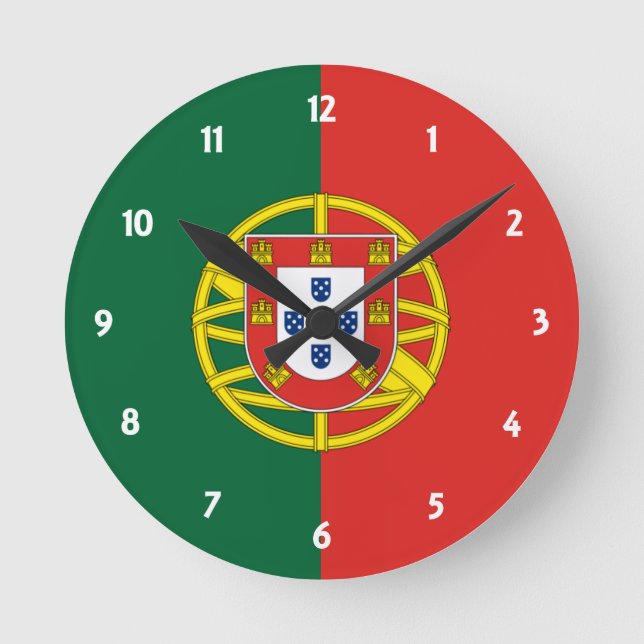 Portugal Runde Wanduhr (Vorderseite)