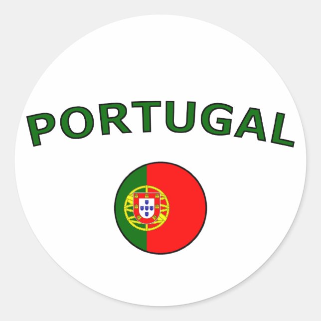Portugal Runder Aufkleber (Vorderseite)