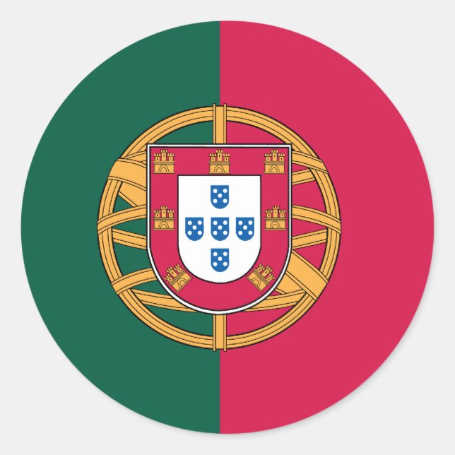 Portugal Runder Aufkleber (Vorderseite)