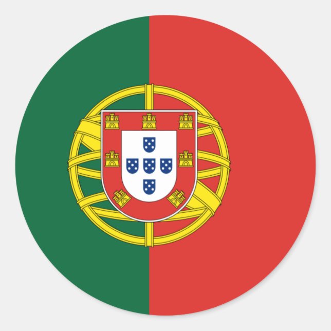 portugal runder aufkleber (Vorderseite)