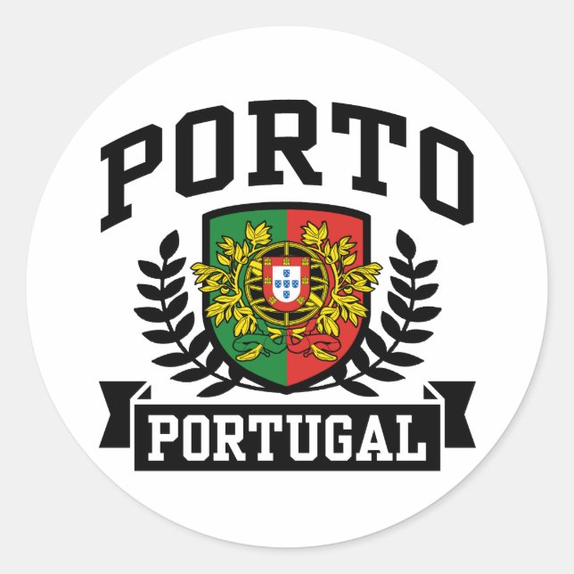 Portugal Runder Aufkleber (Vorderseite)