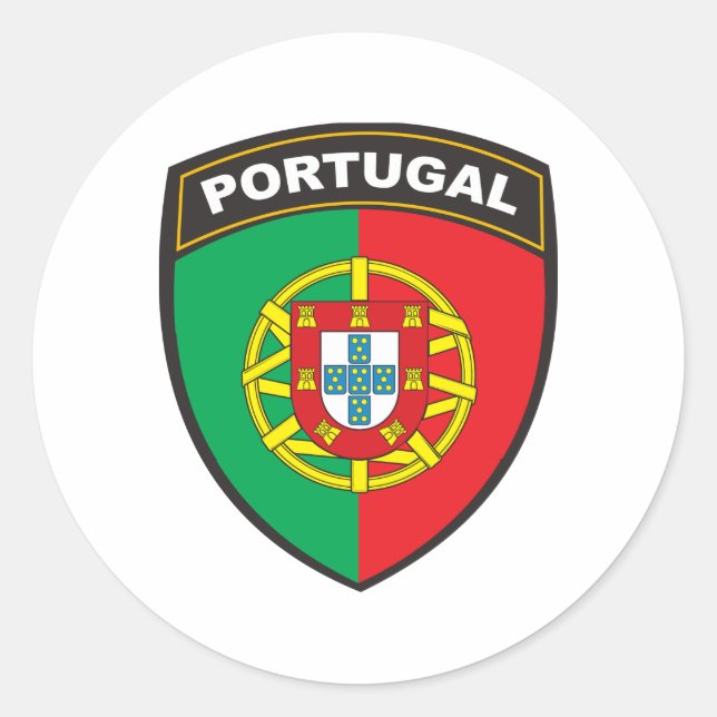 Portugal Runder Aufkleber (Vorderseite)