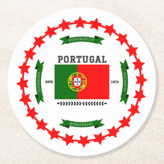 Portugal Runder Pappuntersetzer