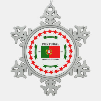 Portugal Schneeflocken Zinn-Ornament