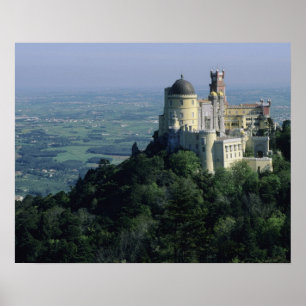Portugal, Sintra, Pena Palace, auf der Serra da Poster