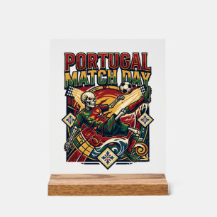 Portugal Spieltag Skelett Stürmer Nationen Land Acrylschild