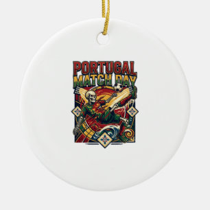Portugal Spieltag Skelett Stürmer Nationen Land Keramik Ornament