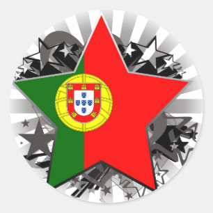 Portugal-Stern Runder Aufkleber