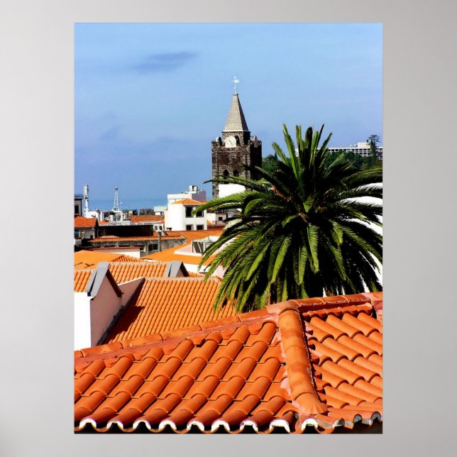(PORTUGAL) Terracotta Rooftops Poster (Vorne)