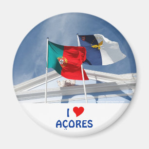 Portugal- und Azoren-Flaggen Magnet