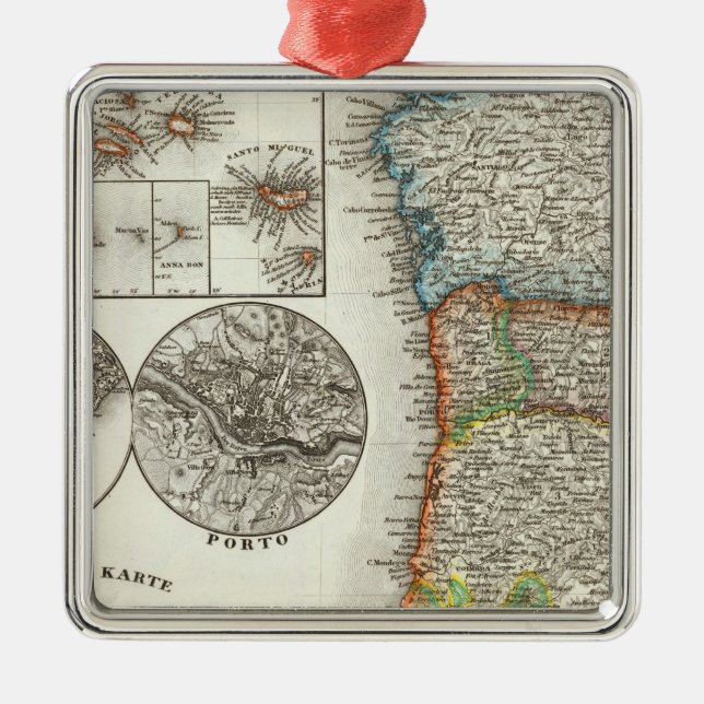 Portugal und Kap Verde Silbernes Ornament (Vorne)