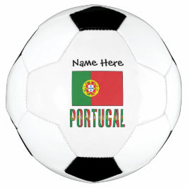 Portugal und Portugiesische Flagge mit Ihrem Namen Fußball