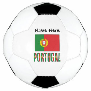 Portugal und portugiesische Flagge mit Ihrem Namen Fußball