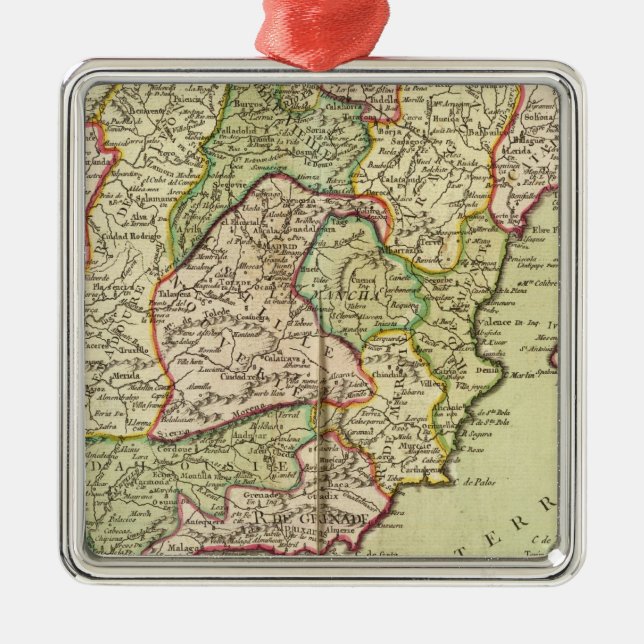 Portugal und Spanien Silbernes Ornament (Vorne)