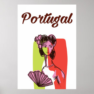 Portugal Urlaubsposter im Vintage-Stil Poster