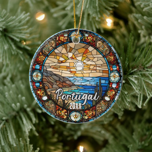 Portugal Vacation Souvenir Keramik Ornament (Baum)