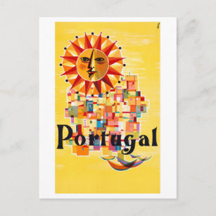 Portugal Vintage Poster wiederhergestellt Postkarte
