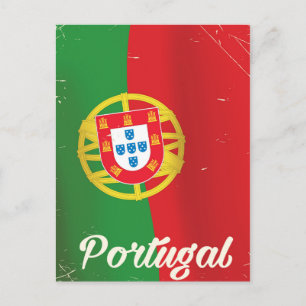 Portugal Vintage Reiseplakat. Postkarte