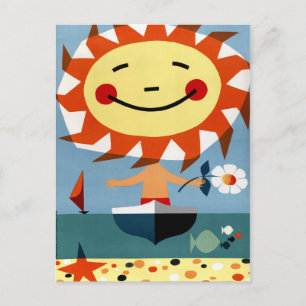 Portugal Vintage Reiseposter Restauriert Postkarte