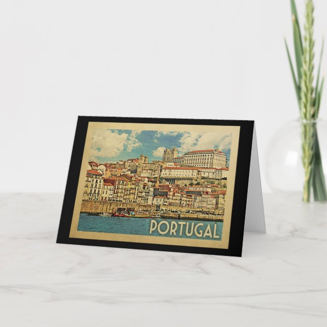 Portugal Vintage Travel Karte (Vorderseite)