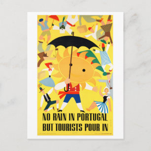 Portugal Vintage Travel Poster wiederhergestellt Postkarte