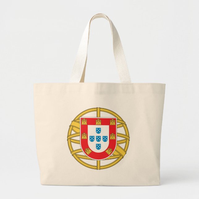 Portugal-Wappen Jumbo Stoffbeutel (Vorne)