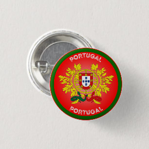 Portugal Wappen Kreisform  Button