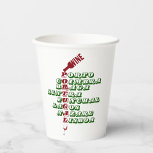 Portugal Weinpapier-Becher Pappbecher
