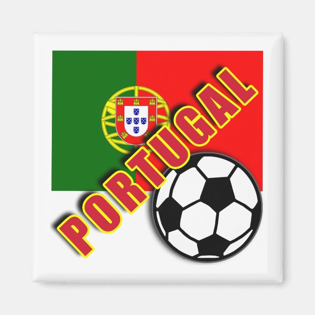 PORTUGAL World Soccer Fan Tshirts Magnet (Vorne)