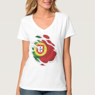 Portugal zerrissene Flagge T-Shirt