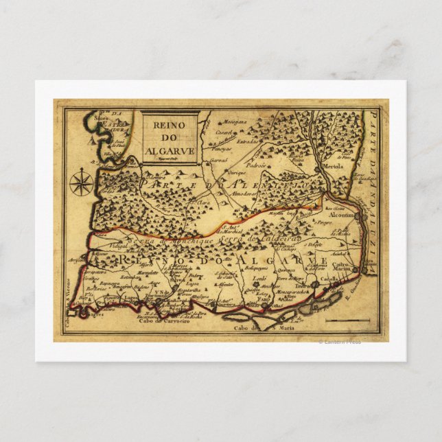 PortugalPanoramakarte Portugal Postkarte (Vorderseite)