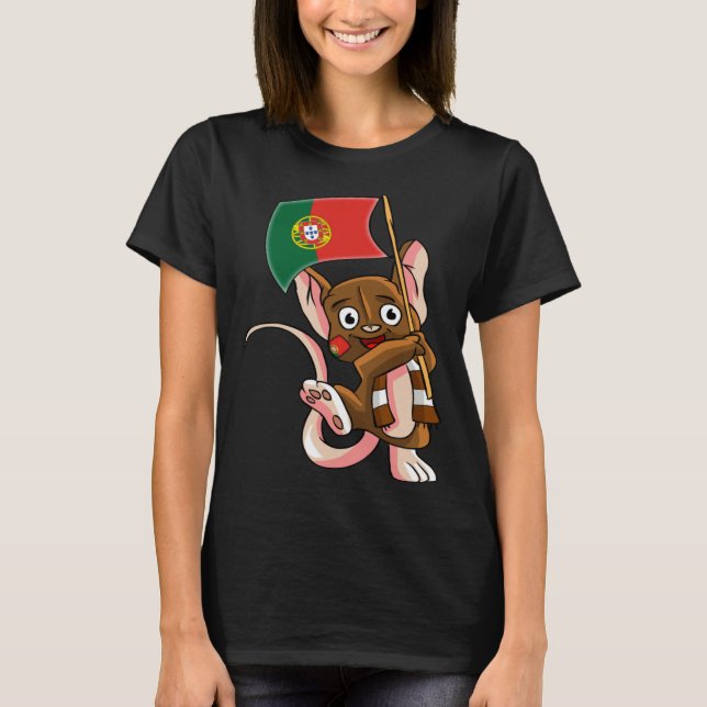 Portugese Fan Mouse T-Shirt (Vorderseite)