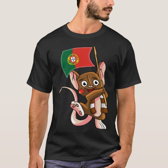 Portugese Fan Mouse T-Shirt (Vorderseite)