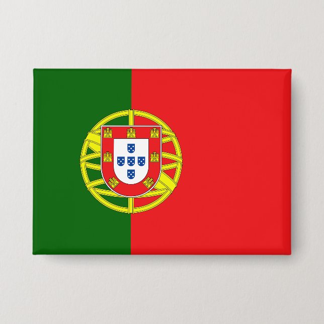 Portugese Flagge Button (Vorderseite)