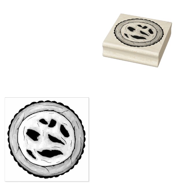 Portugese Pastel de Nata Egg Custard Tart Pastry Gummistempel (Stempel)