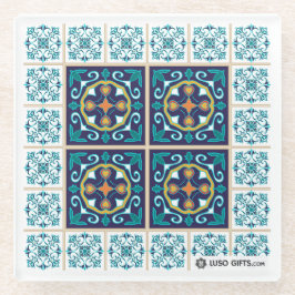 Portugiese Azulejo Fliesen-Glas-Untersetzer Glasuntersetzer