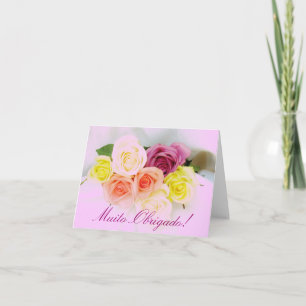 Portugiese: Danke Rosenblumenstrauß