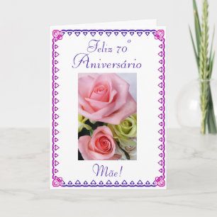 Portugiese: Der 70. Geburtstag 70 Anos Mama Karte