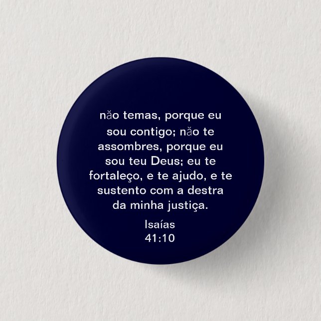 Portugiese-Jesaja-41:10 Button (Vorderseite)