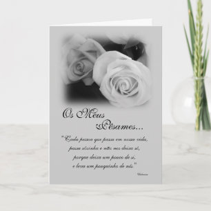 Portugiese: Poema de Condolencias Karte