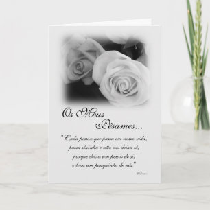 Portugiese: Poema de Condolencias Karte