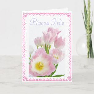 Portugiese: Tulipas/Páscoa Feiertagskarte