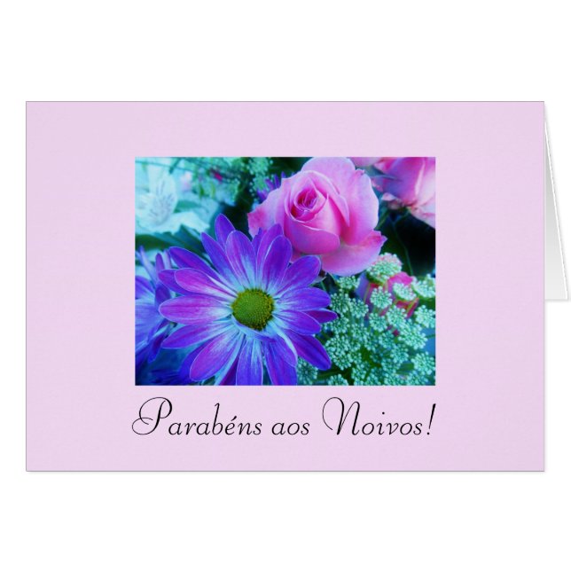 Portugiese: Wedding/Casamento: Parabéns AOS noivos (Vorderseite (Horizontal))