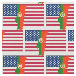 PORTUGIESISCH-AMERIKANISCHE Flag-Karte Stoff