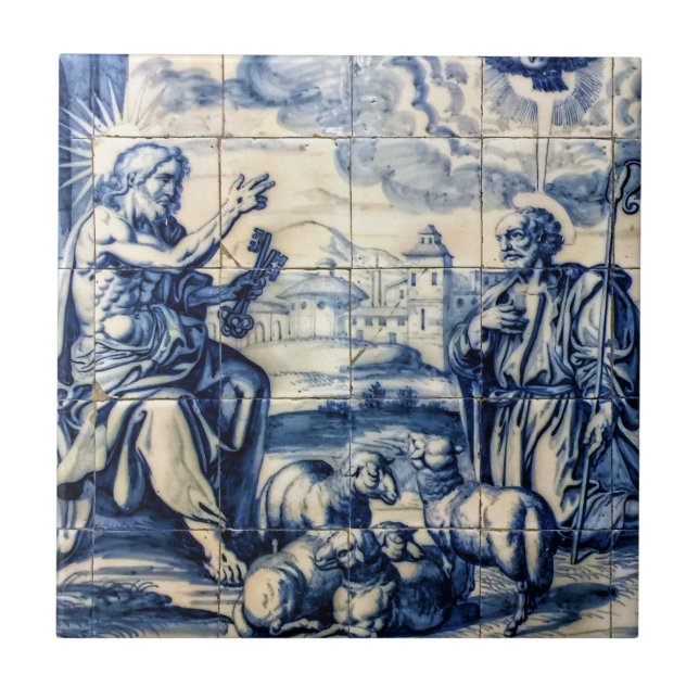 Portugiesisch Azulejo 005 Fliese (Vorderseite)