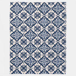 Portugiesisch Azulejo Blue und White Fleecedecke